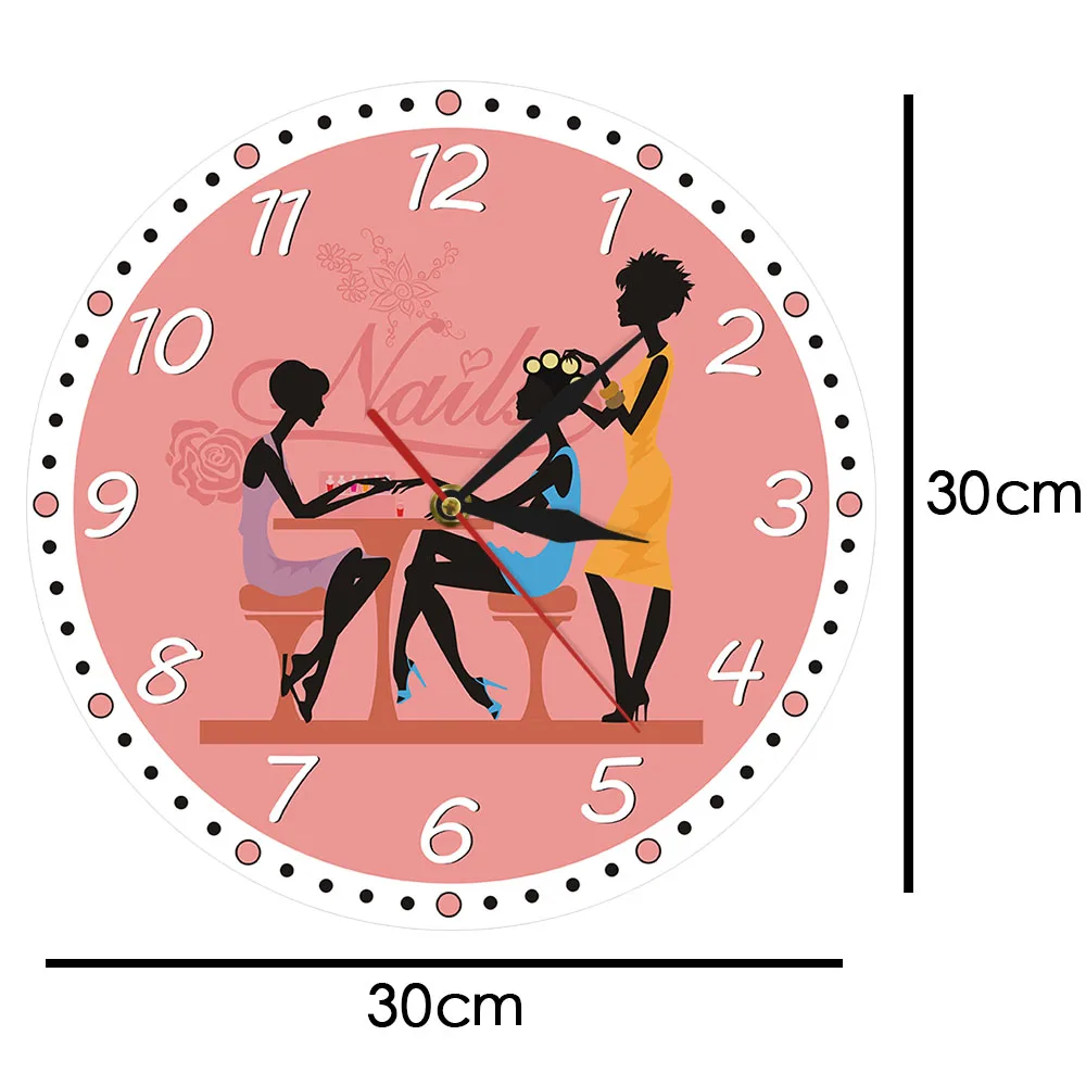 Современные настенные часы с именем парикмахерской на заказ студийный настенный