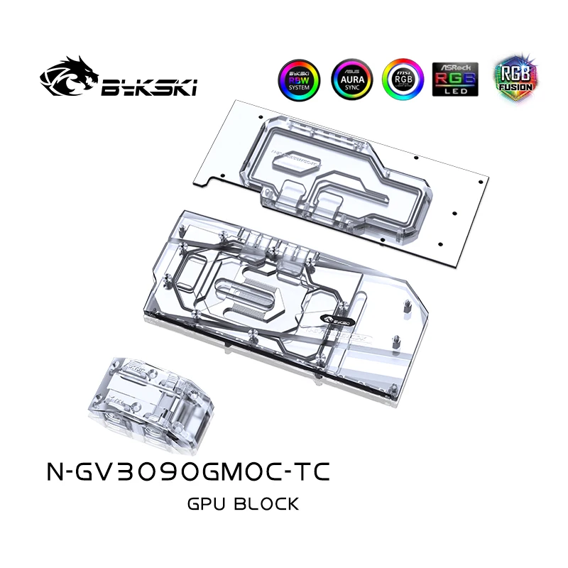 

Bykski PC water cooling GPU cooler water block For GIGABYTE RTX 3080 GAMING OC 3X 10G / 3090 EAGLE OC / TURBO N-GV3090GMOC-TC