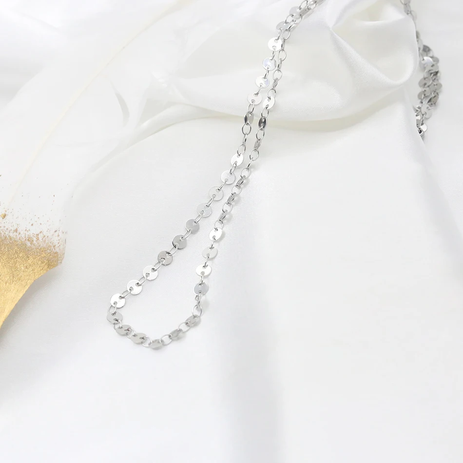 

Shiny disc stainless steel jewelry pendant necklace for ladies hip hop party gift jewelry