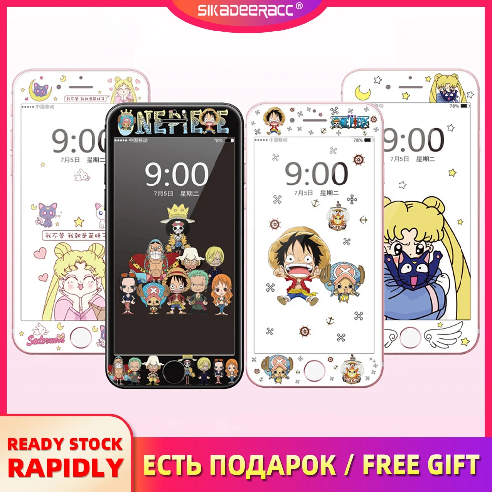 Закаленное стекло протектор экрана для iphone 8 Plus 7 6 6s Plus коричневый медведь Duffy мультфильм 3D изогнутый край полная крышка защитная пленка DI24