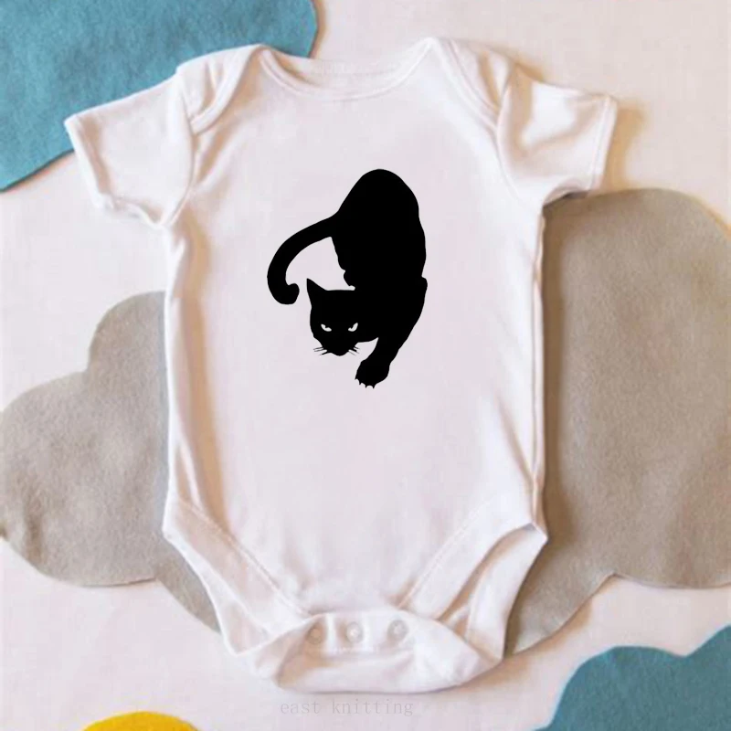 

DERMSPE New Fashion Newborn Baby Girls Boys Cartoon Printed Short Sleeved Jumpsuit Summer Unisex Kids Clothes