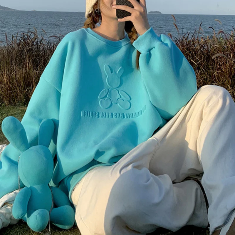 

Privathinker Three-dimensional Bear Graphic Women's Sweatshirts Oversized Fashion Korean Female Hoodies Harajuku Pullovers