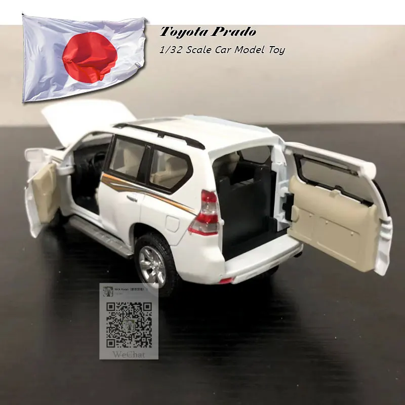 1/32 масштаб вытяните назад автомобиль модель игрушки японской 2016 Toyota Prado SUV литая