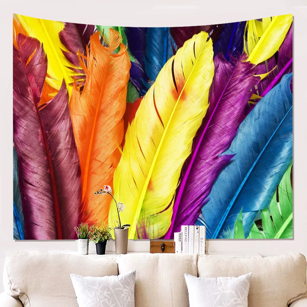 Zeegle Colourful Tapestry Beach Towel Wall Hanging Art Carpet Office Decor Psychedelic Decorative Tapestries | Дом и сад