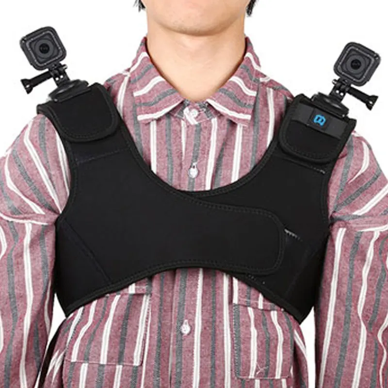 2-in-1 Dual&ampSingle Shoulder Strap Adjustable Chest Belt Mount Adapter For GoPro HERO8 Black 7/6/5 DJI OSMO Action Xiaoyi Cameras |