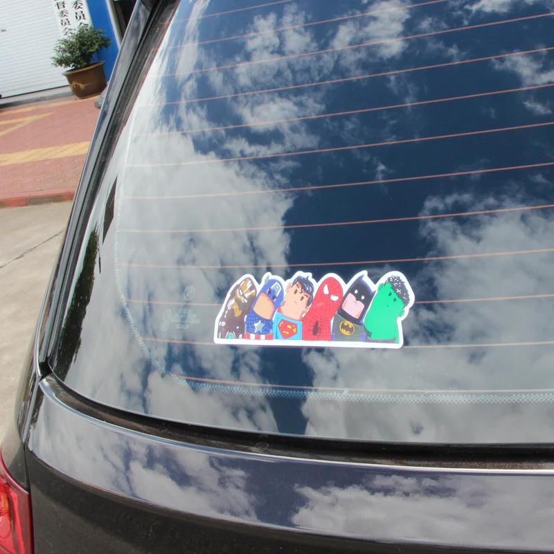 Car Styling The Avengers Wry Neck Sticker Cartoon Reflective Stickers Motorcycle Decals Accessor | Автомобили и мотоциклы