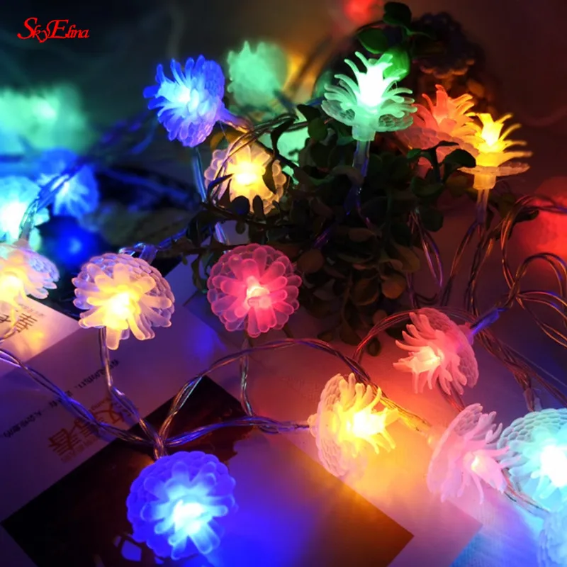 3 м/20LED сосновая шишка светильник светящиеся гирлянды s Рождественская гирлянда
