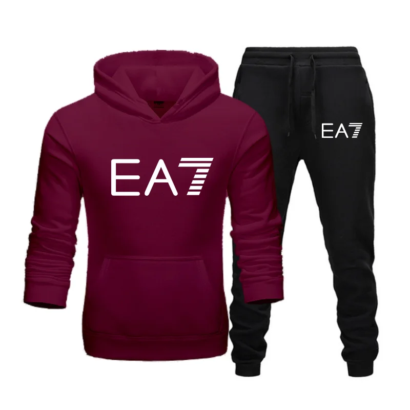 

2021 Winter Brand Tracksuits Men's sets Long Sleeve Pullover + Jogging Trousers 2pcs Sets Fitness Running Suits sportswer Male