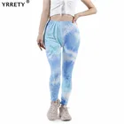 Женские леггинсы для фитнеса YRRETY с высокой талией, пикантные тренировочные штаны с принтом тай-Дай, облегающие эластичные офисные дамские штаны из полиэстера с пуш-ап