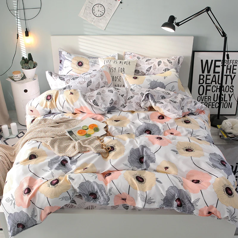 Постельное белье одеяло из жаккарда кровати King size 200*230 постельное хлопка 3/4 шт.