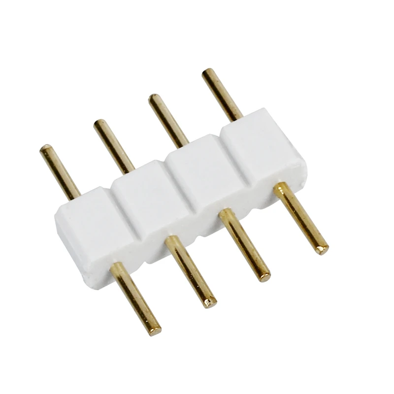 10Pcs 4 Pin Connector Adapter for RGB LED SMD Strip Stripe Waterproof &amp 5Pcs Male To Wire Connectors White LE | Обустройство дома