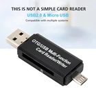 Micro USB OTG кабель Адаптеры 2 в 1 OTG устройство для чтения карт памяти многофункциональные USB 2,0 Micro USB SD TF адаптеры