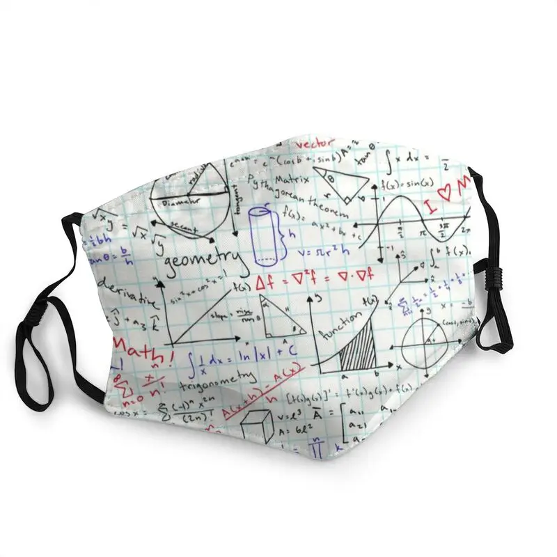 

Math Homework Non-Disposable Adult Mathematical Mathematics Teacher Mouth Face Mask Anti Dust Haze Protection Respirator Muffle
