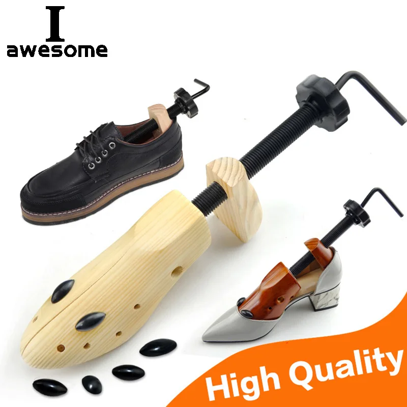 1 Piece Wood 2-Way Wooden Shoe Trees Adjustable Shape For Women Men Shoes Tree Professional Shoe Stretchers Extender Keeper