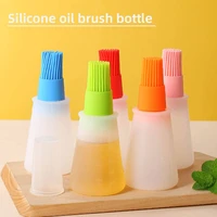 portable silicone oil bottle with brush grill liquid pastry baking bbq tools barbecue pancake kitchen cooking accessory gadget