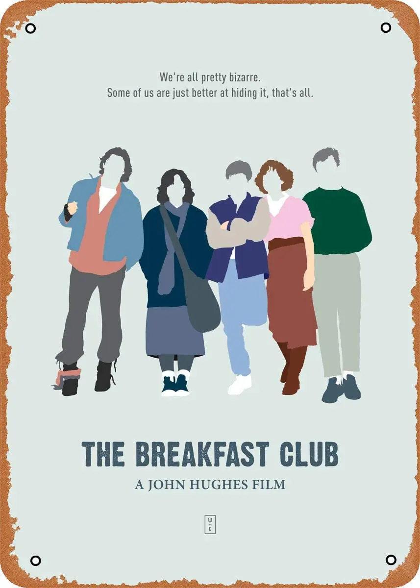 Винтажный металлический знак Oulili клубный завтрак Джон хуз минималистичный