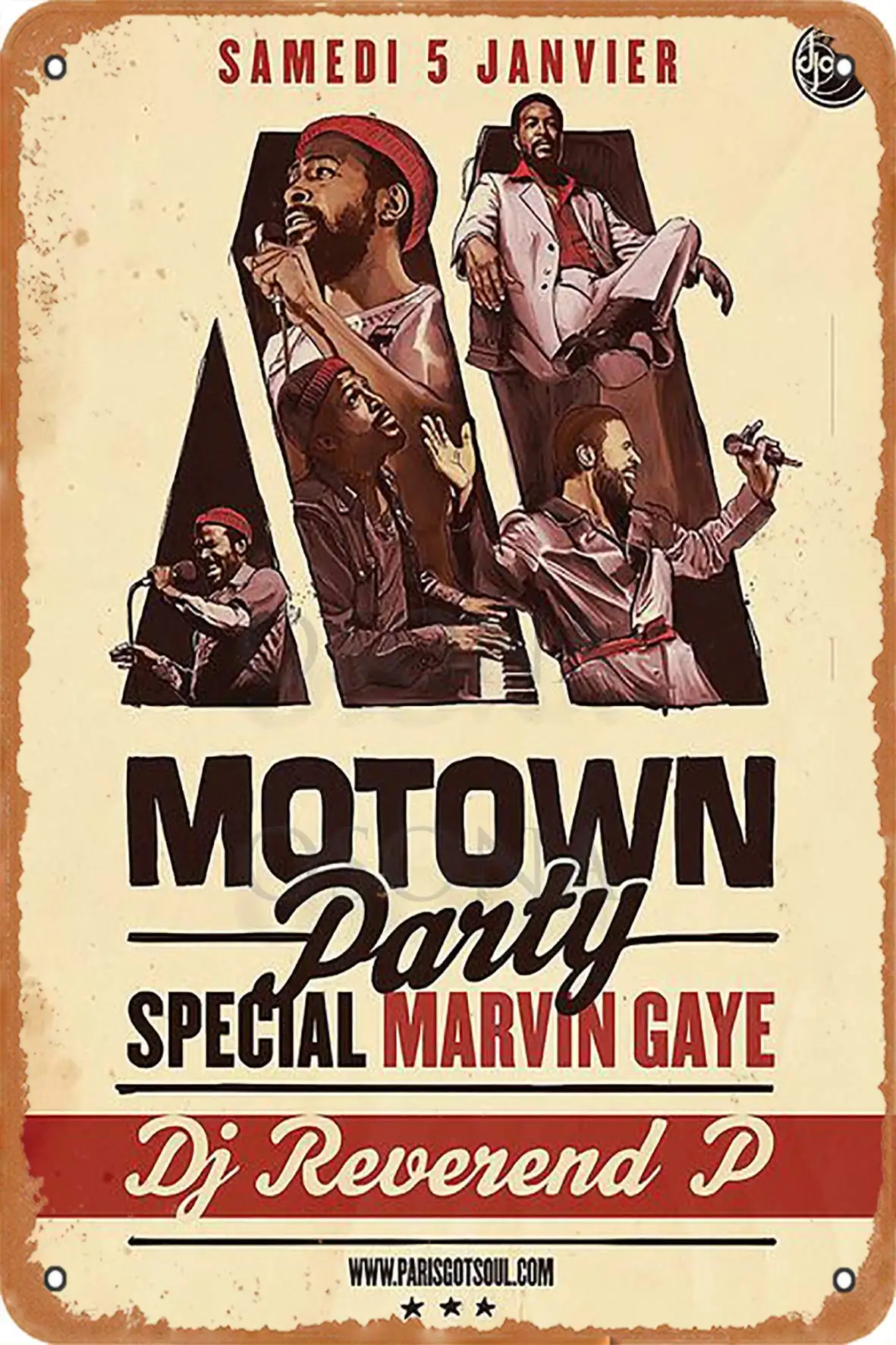 

Особый праздничный Настенный декор Motown Marvin Gaye в деревенском стиле, металлический жестяной знак, винтажный декор для паба, Забавный настенны...