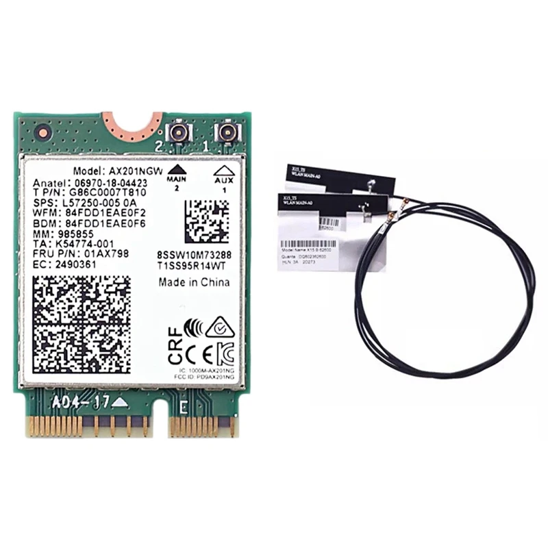 Wi-Fi-адаптер Ax201 Ngw с антенной 6 3000 Мбит/с M.2 Cnvio2 Bluetooth 5 1 | Компьютеры и офис