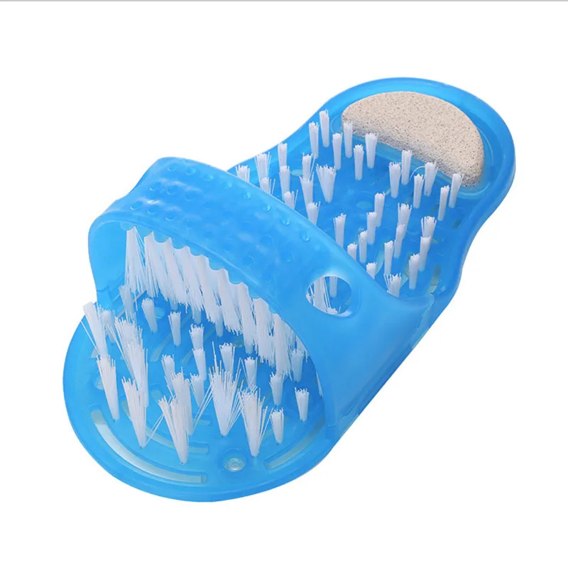 

Bathroom Foot Scrubber Plastic Shoe Bath Massager Cleaner Shower Brush Exfoliating Slipper for Feet Care Bathroom Products