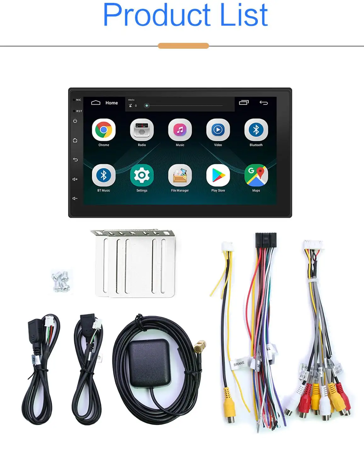 Autoradio Android 8.1 GPS Full Touch 7inch Capacitive Screen WIFI Mirrorlink Bluetooth Driving Records Car Audio | Автомобили и