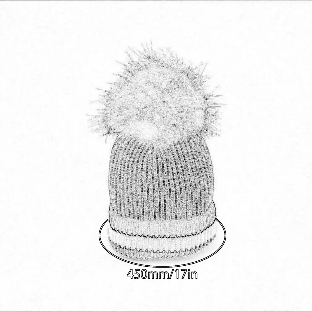 

OUTAD Toddler Baby Boys Girls Hat Children Winter Hat For Unisex Knitted Beanies Thick Hat Infant Children Warm Cap New Sale