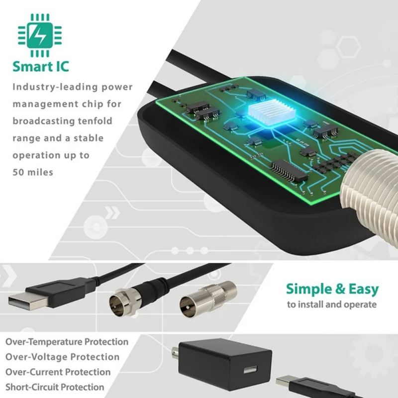 Цифровая ТВ-антенна с высоким коэффициентом усиления 28 дБ усилитель сигнала на