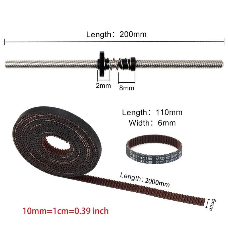 

1 Set Belt Drive Kit F688 Bearing Synchronous Wheel for Voron V0 GT2 3D Printer K92F