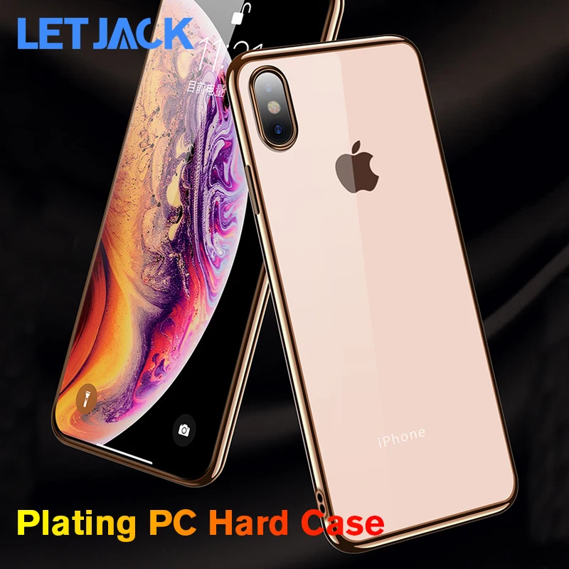 Жесткий ударопрочный чехол из поликарбоната с гальваническим покрытием для iPhone