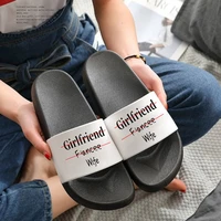 slippers for women letter girlfriend print home flip flops bathroom comfort shoes for women woman slipper summer women sandals