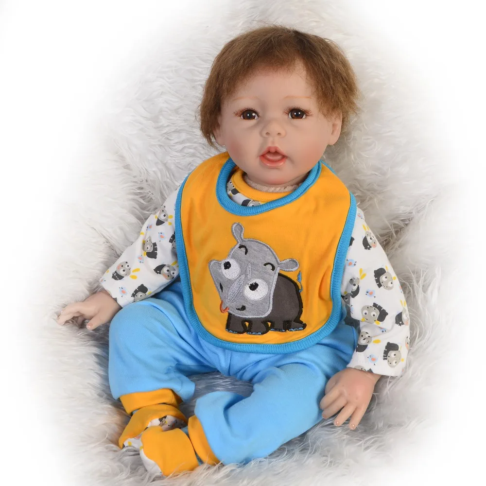 

Реалистичные силиконовые куклы Новорожденные, 55 см, игрушки для девочек, милые Мультяшные детские подарки на день рождения, Рождество