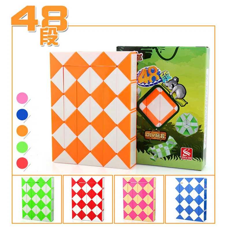 QIYI 48 змея DIY головоломка змейка волшебная линейка кубики 80 см игрушки для детей