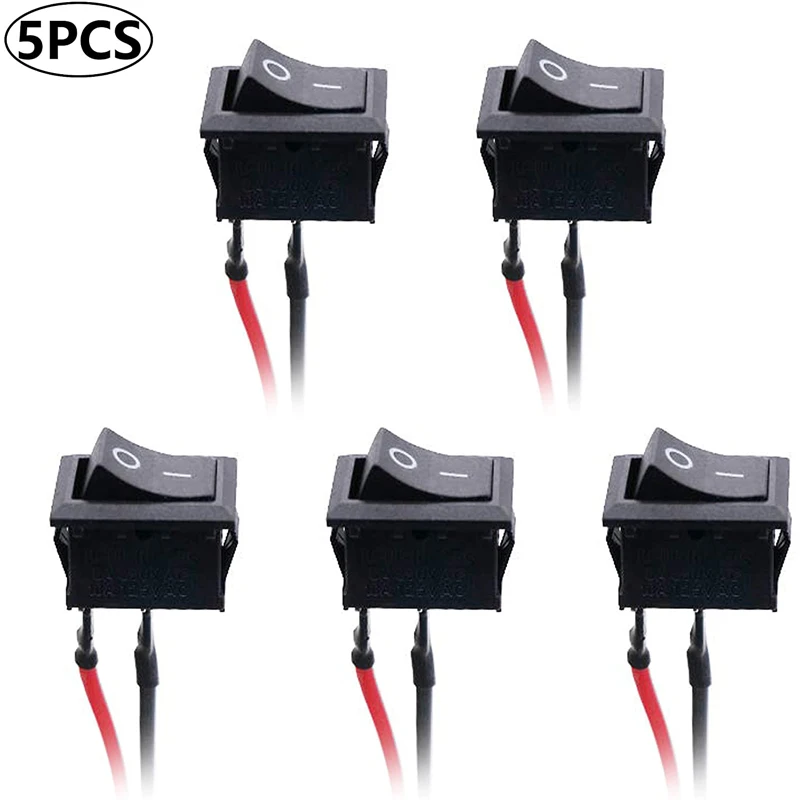 5 шт. AC 6A/250V 10A/125V SPST 2 контактный позиционный ВКЛ./ВЫКЛ. Автомобильный лодочный