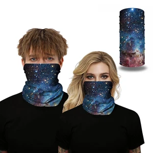 3D Galaxy Печать Seamle Балаклава шарф шеи теплее шеи Gaiter половина лица крышка головы банданы щит головной убор для мужчин и женщин