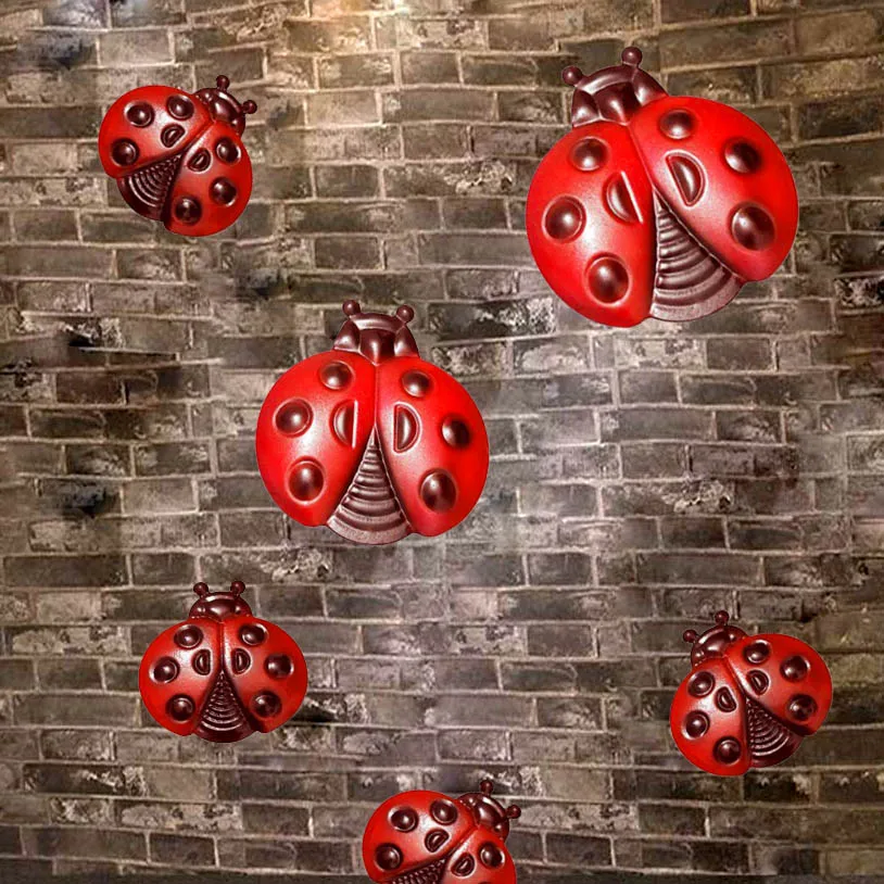 4 шт./лот настенный дисплей для окон в виде божьей коровки домашнего сада