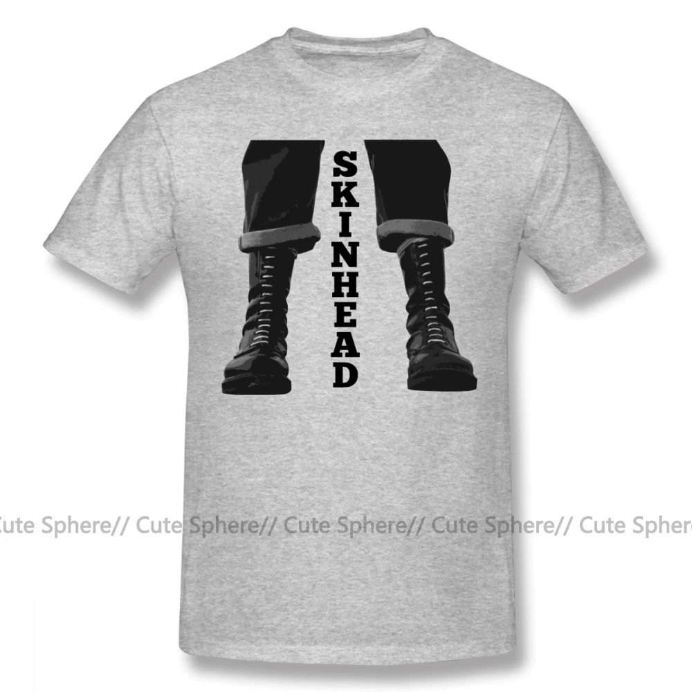 Skinhead футболка Skinhead Футболка с принтом Повседневная футболка мужская Милая 5x хлопковая футболка с коротким рукавом - Цвет: Gray