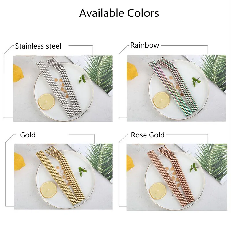 20 шт./упаковка многоразовые соломинки из нержавеющей стали 8 5/10 5 дюйма 6 мм | Дом и