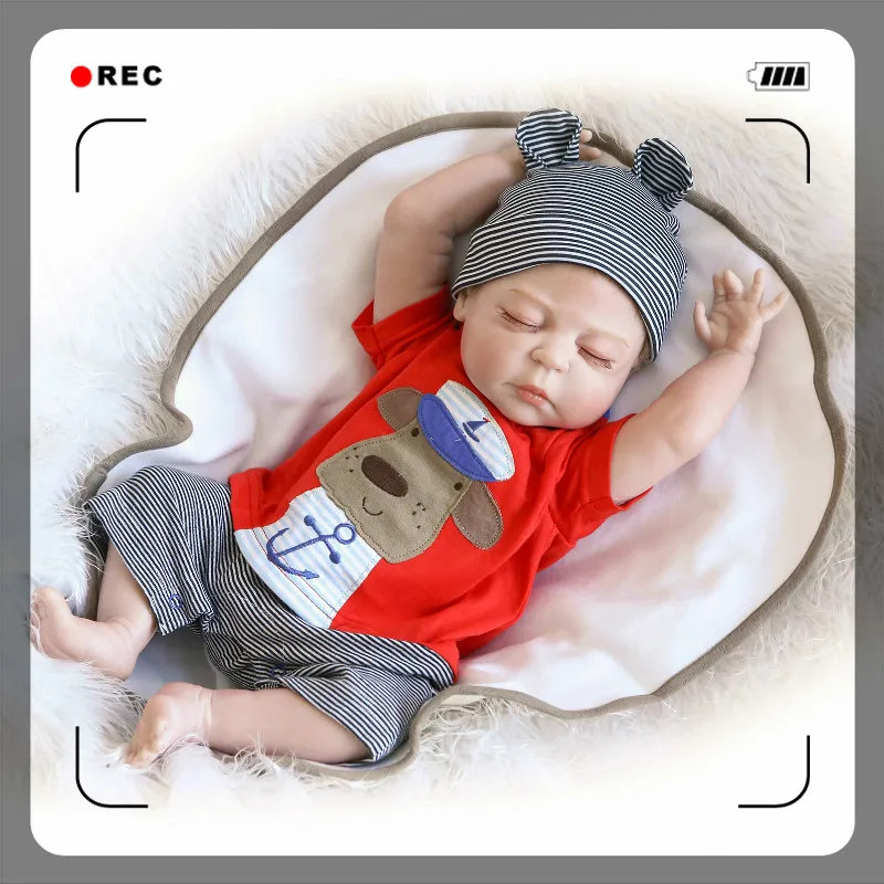 Реалистичная мягкая силиконовая кукла 55 см из винила живая Спящая | Игрушки и