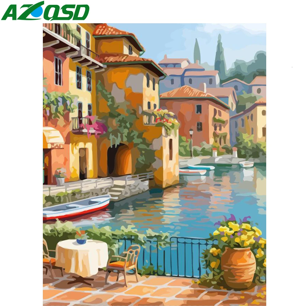 AZQSD Рисование по номерам DIY 40х50 см домашнее украшение акриловая детская краска