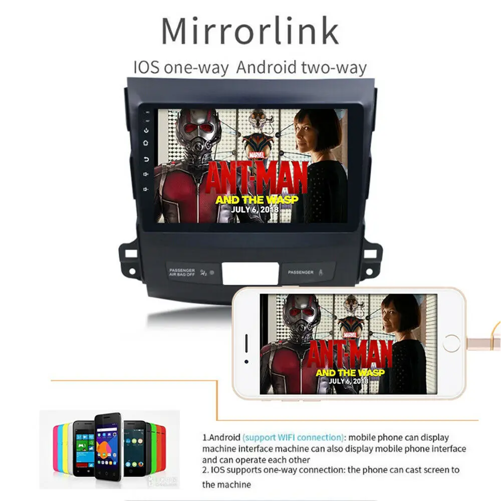 2din Android 10.1 Car Radio Multimedia Player Autoradio for Mitsubishi Outlander 2006-2008 2009 2010 2011 2012 Navigation GPS | Автомобили