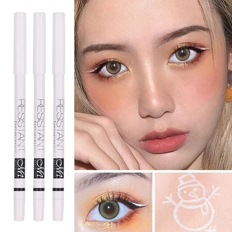 

1PC White Eyeliner Pencil Waterproof Long Lasting Eyes Brighten Pen Women Make Up Smooth Easy to Wear Makeup Facial Beauty