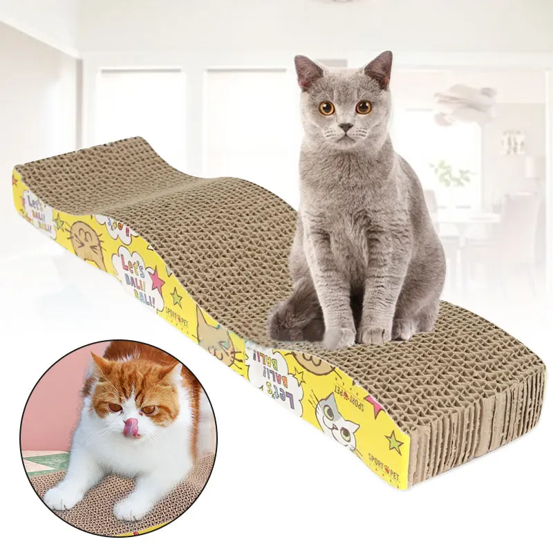 Кошка котенок гофрированный картон скретч доска-планшет точилка для когтей мат