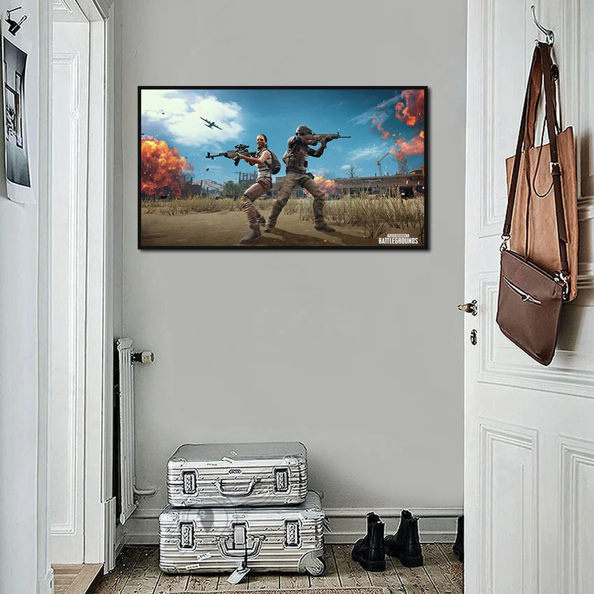 

Modern Style Murals Cartoon Battlefield Fighting Frameles Poster Home Residential Bedroom Decoration Living Room Canvas Painting