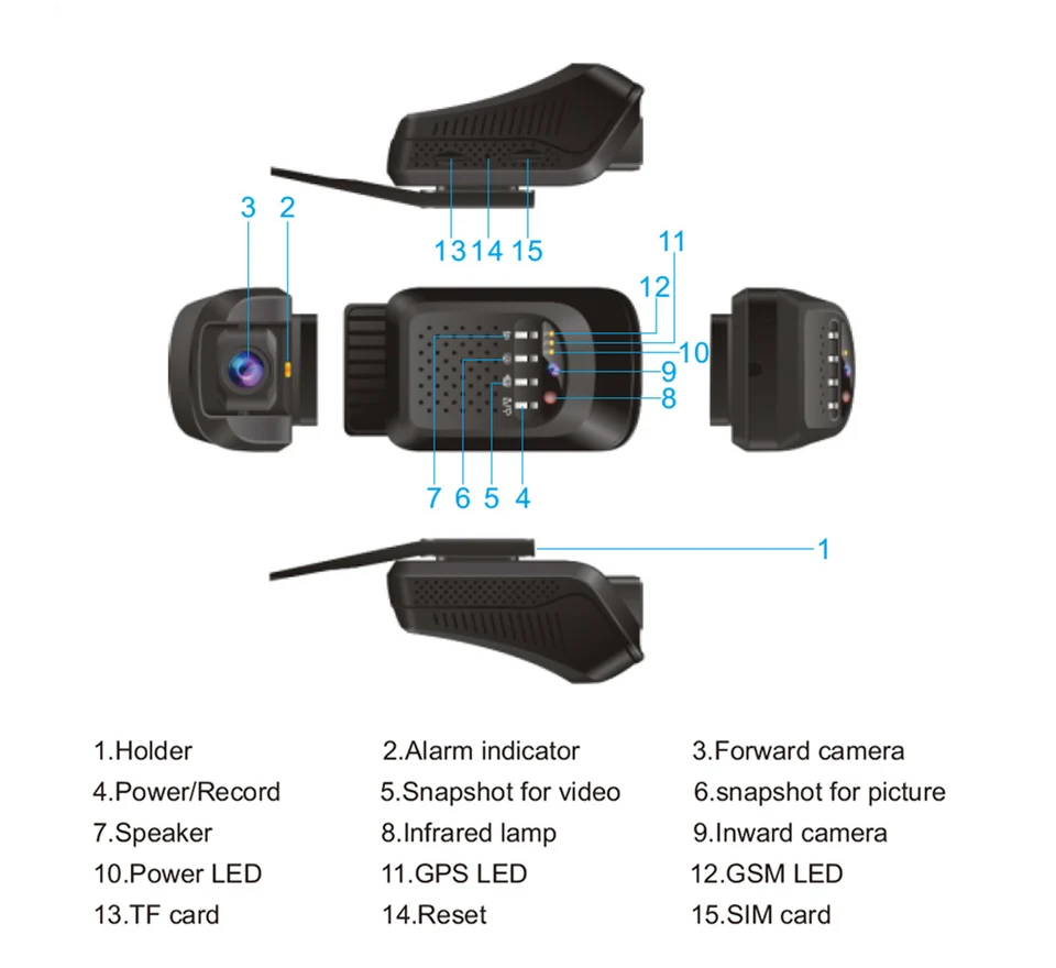 3G 1080P смарт gps слежение JC100 Wi-Fi Dash камера Android 5,1 видео регистратор мониторинг ПК Бесплатное мобильное приложение Flash 8G