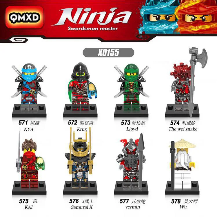 X0155 соответствует Legoing блоки PhantomNinjaing Niya Kay Warrior Grandmaster собрать детские игрушки в