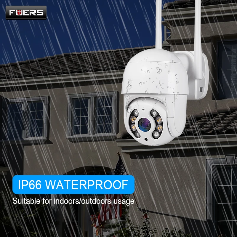 Камера видеонаблюдения FUERS 1080P PTZ IP купольная беспроводная камера Wi-Fi ночное