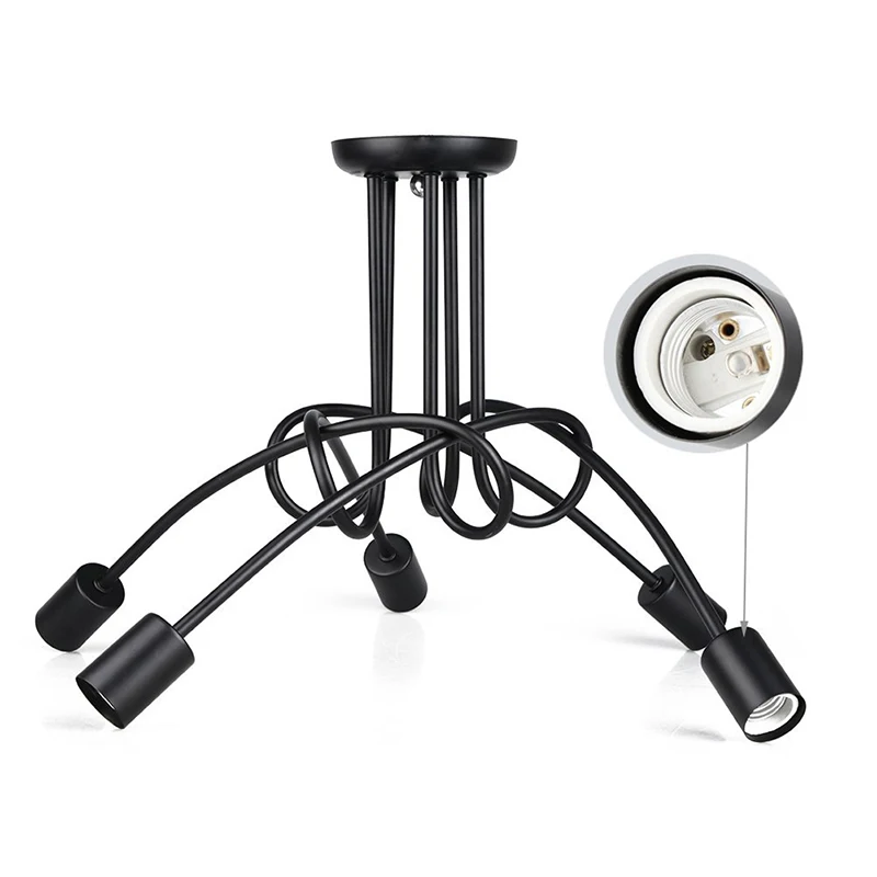 Винтажный промышленный Лофт люстра потолочный светильник с 5 огнями