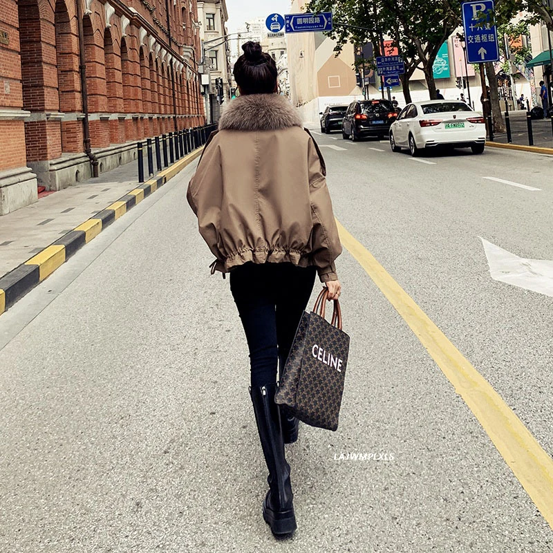 Korean 90% Down Coat Winter Women Vintage Duck Jacket Real Fox Fur Collar Warm Thick Loose Parkas Outerwear YR267 | Женская одежда