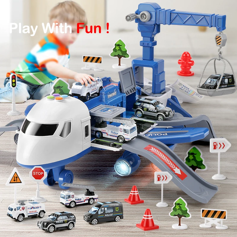 

Track Toy Children's Airplane Toy Boy Baby Puzzle Multifunctional Oversized Inertial Track Alloy Car Hot Sale Toy for Kids