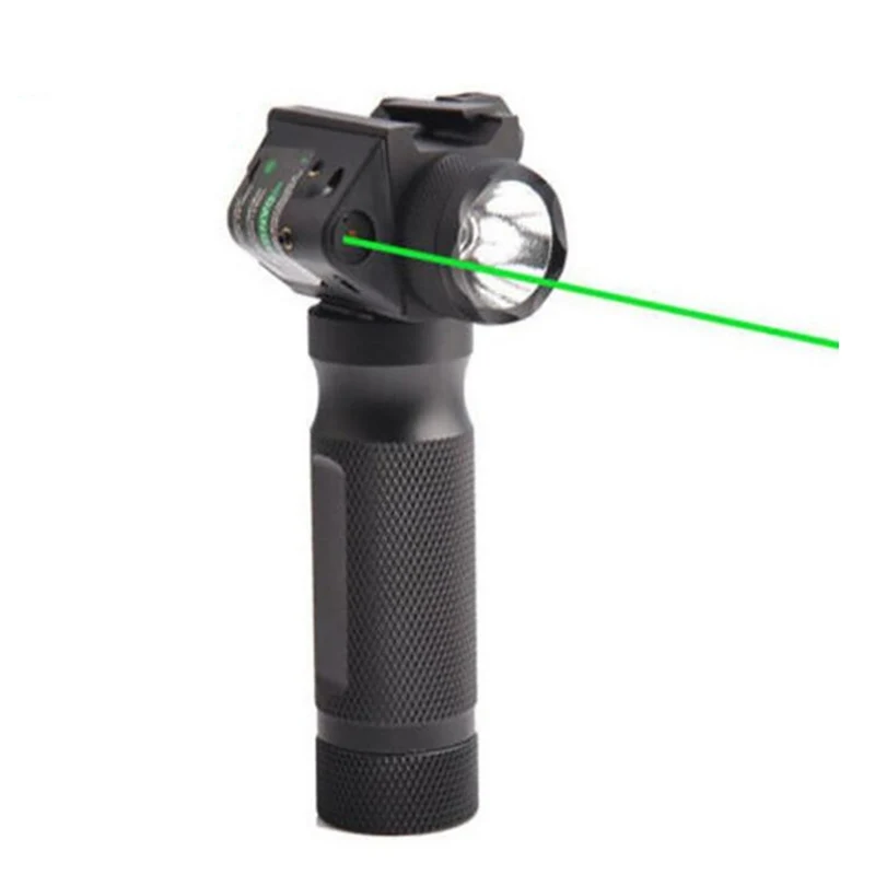 

Tactical Fore Grip Light LED Flashlight With Red Green Laser Modification Replacement Suitable Sight for 20mm Picatinny or Weave