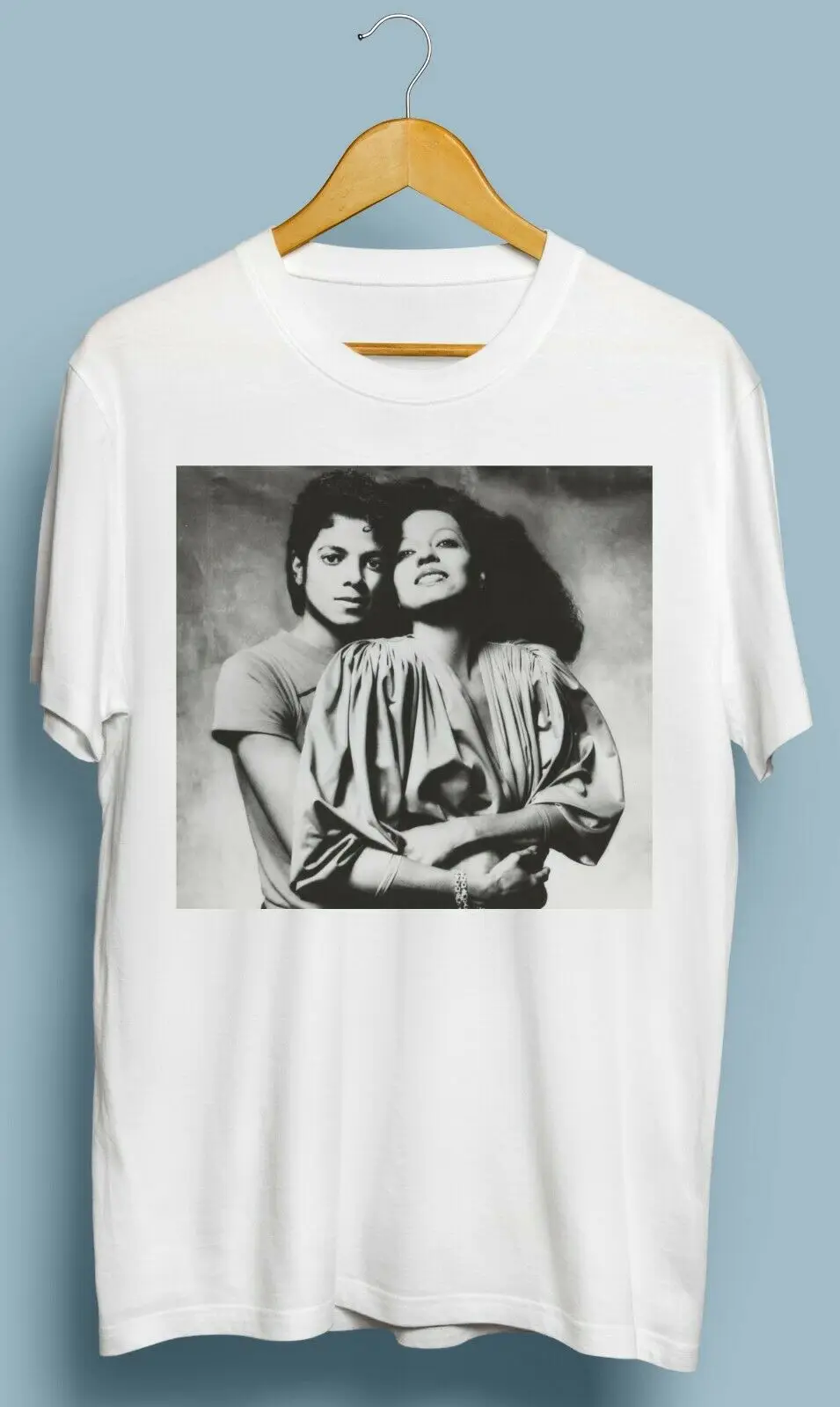 Футболка мужская Винтажная с принтом Diana Ross и Майкла Джексона повседневная